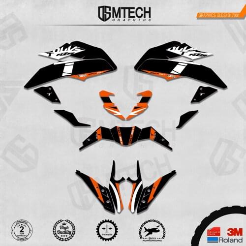DSMTECH Customized Team Graphics Backgrounds Decals 3M Custom Stickers For 2017 2018 2019 2020 DUKE125 390 001