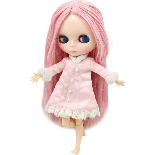 ICY DBS Blyth Doll 1/6 bjd Pink straight hair shiny face JOINT body shiny face