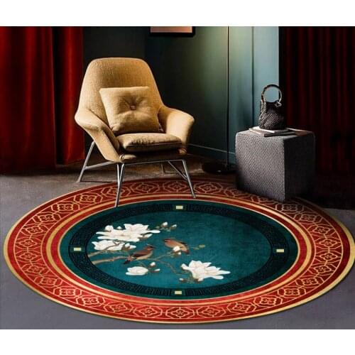 Round 3D floor mat carpet bedroom bedside printing abstract office floor mat door fresh floor mat