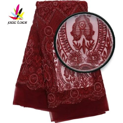 Organza Sequence Lace Fabric Dresses African Mesh Bridal Nigerian Embroidered Green Color Sequence Glitter High Quality