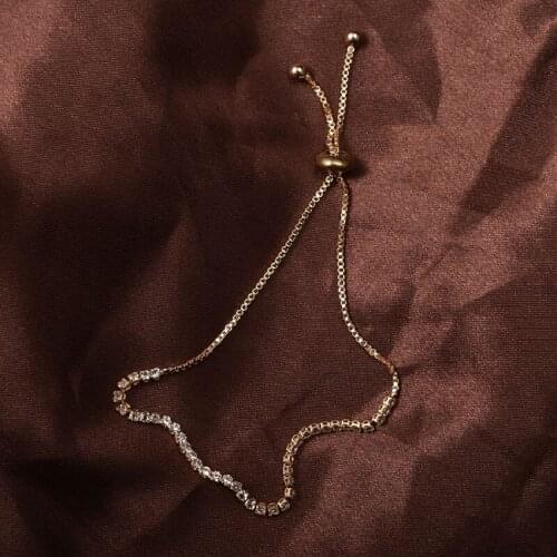 Fashion Elegant Adjustable Tennis Bracelet CZ Crystal Beads Bangles Bracelets Cubic Zirconia Jewelry Womens Accessories Gifts