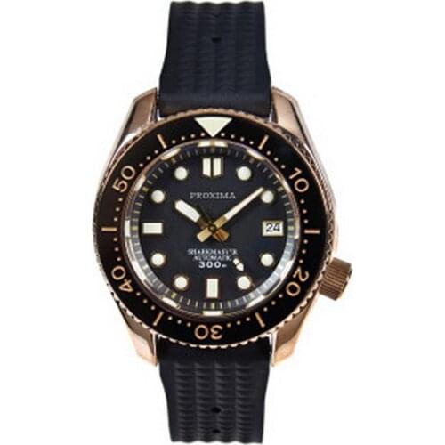 PROXIMA men diving watch,luxury bronze mens automatic watches 30ATM waterproof mechanical wristwatches C3 luminous clock NH35