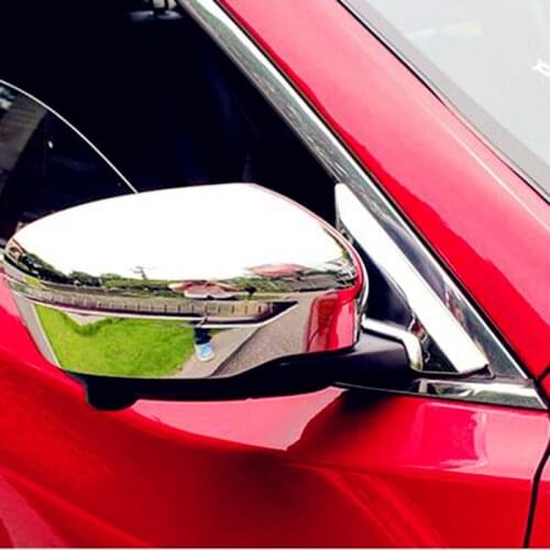 For nissan Rogue X-Trail 2014 2015 2016 ABS Chrome Side Rearview Mirror Cover Trim Protection Decoration Molding Sticker Bezel