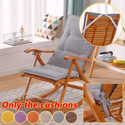 1pcs Garden Chair Cushion Non-slip Foam Core Padding High Back Folding Lazy Chair Cushion Four Seasons Universal Without Chair