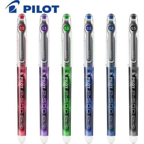 6Pcs Pilot BL-P500/P700 Quick Drying Large Capacity Neutral Pen 0.5/0.7mm Special Signature for Needle Tube Inspection