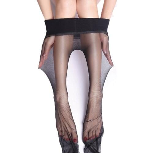 Sexy Women Ultra Thin Tights See Through Seamless Pantyhose Nylon Stretchy Acrylic Footed Medias Toe Transparent Tights