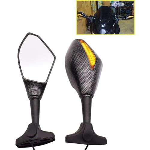 Motorcycle Fairing Mount Rearview Mirror LED Turn Signal Indicator For Suzuki GSXR GSX-R 600 750 1000 K1 K2 K3 K4 K5 K6 K7 K8 K9