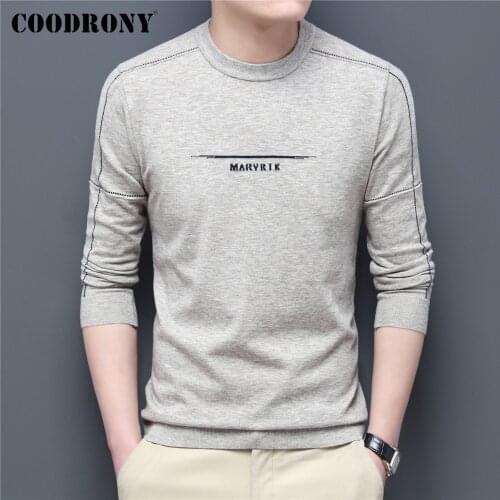 COODRONY Brand Autumn Winter New Arrival Fashion Casual O-Neck Sweater Pullover Men Clothing Slim Fit Soft Knitwear Jersey C1322