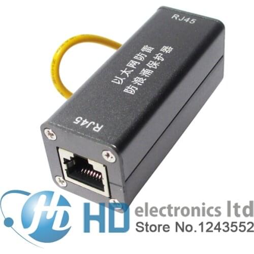 Ethernet Network RJ45 RJ-45 Surge Protector Thunder Lightning Arrester Protection Device, Free Shipping, Brand New
