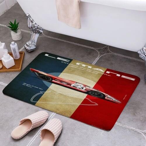 Le Mans 917 Vintage Carpet Areas Rug Non-slip Floor Mat Rug 3D Printing Living Room Bedroom Door Mat Home Decoration