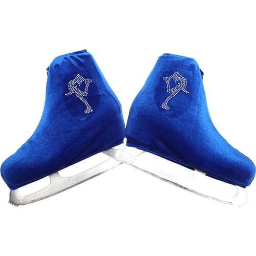 Nasinaya Figure Skating Shoes Cover Velvet for Kids Adult Protective Roller Skate Ice Skating Accessories shiny Rhinestones 5