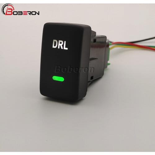 Green Light Car Daytime Running Light Switch DRL Push Button with Connection Wire For Honda Civic 2012 -2014 Accord CRV Fit