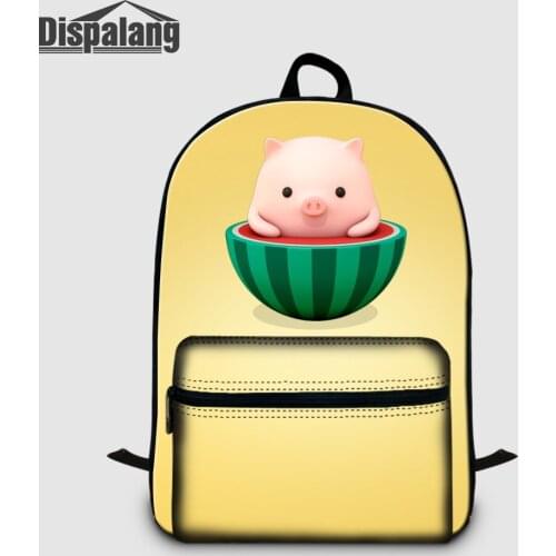 Women Custom Laptop Backpack For 14 Inch Notebook Cartoon Pig Canvas Girls School Bag PC Bagpack Bookbags Female Travel Rucksack