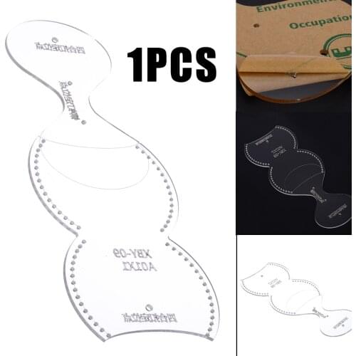 1pcs DIY Leather Craft Clear Acrylic Mini Coin Purse Wallet Pattern Stencil Template Sewing Tool