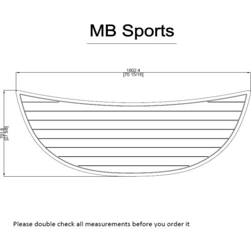 2007 MB Sports Swim Platform Pad Boat EVA Teak Decking 1/4" 6mm