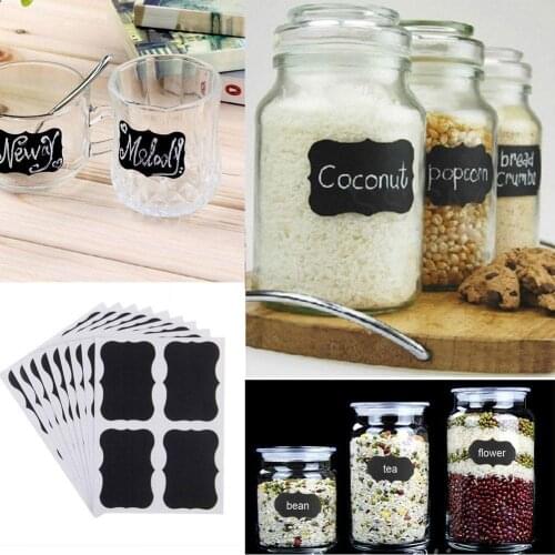 36 Pcs Blackboard Stickers Waterproof Chalkboard Kitchen Spice Label Sticker Home Jars Bottles Tags Blackboard Labels marker