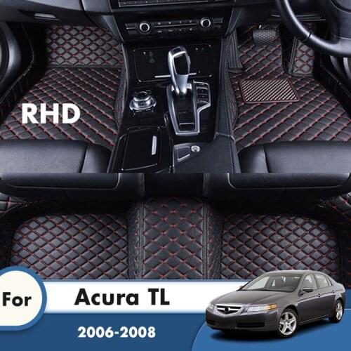 RHD Car Floor Mats For Acura TL 2008 2007 2006 Waterproof Carpets Custom Auto Styling Foot Pads Car Accessories Interior Covers