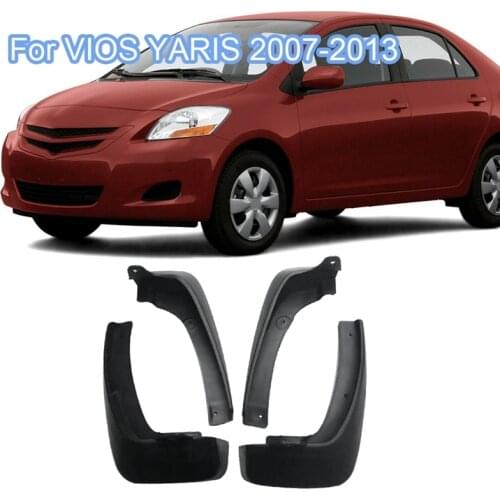 4Pcs Universal Mud Flaps Mudguards Splash Guards Fender for Toyota VIOS / YARIS / LIMO / BELTA Sedan 2007-2013