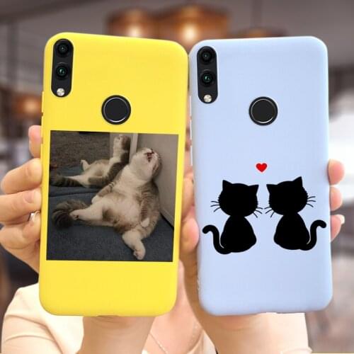 For Huawei Honor 8C Case Cute Cat Cartoon Cover Soft Slim Fundas For Honor 8C 8 C Phone Cases Honor8C Full Bumper 6.26'' Housing