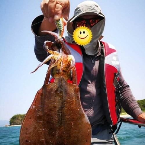 Taiwan Mojiang Second Generation Luminous Wood Shrimp Squid Hook Fluorescent Simulation Fake Shrimp Bait Wood 3.5 20G S