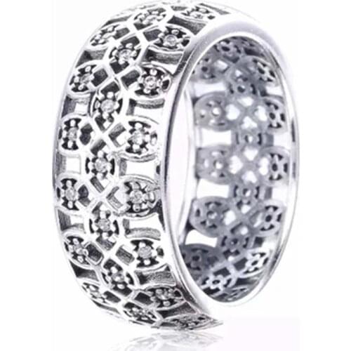 Hot Sale HighQuality Luxurious Retro 100% 925 Solid Silver Wide And Heavy Hollow Wide Round Ring For Women ANNIVERSARY SALE 2018