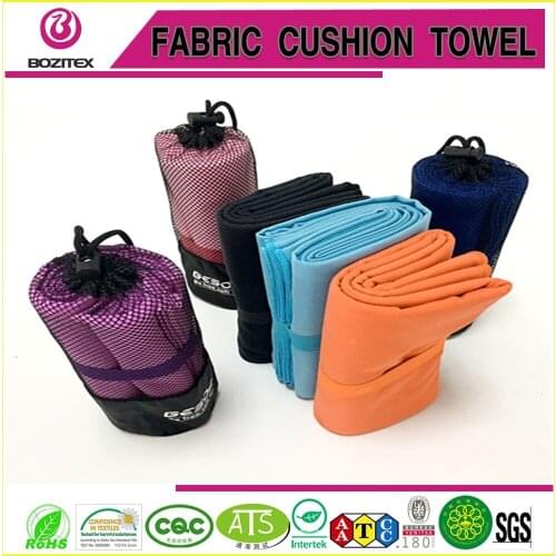 China brand right microfiber suede towel travel swimming yoga beach quick dry towel with mesh bag