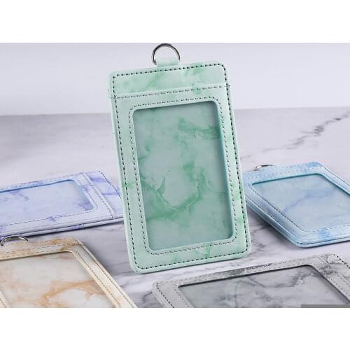 Credit Card Holder Wallet for Women Men Short Purse Business ID Card Cover Purse Bank Multi Slot Card Bags Case Marble Style