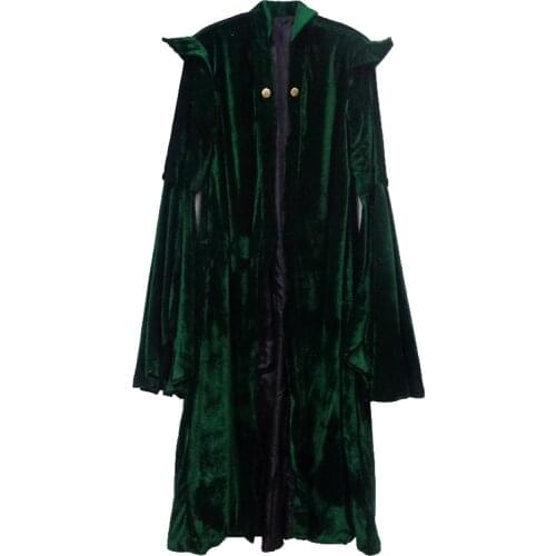 2021 High Quality Professor Minerva McGonagall Cosplay Costume Dress with Green Cape Velvet Role Play Cloak Halloween Carnival