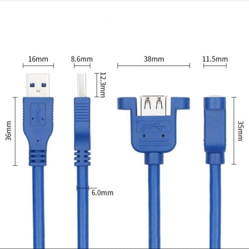Kphrtek 1 pc new usb extension cord male to master ear DIY high standard with nut usb 3.0 data line