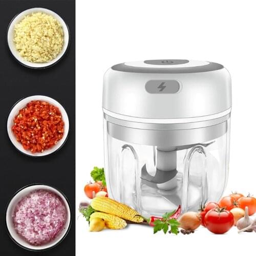 Kitchen Accessories Food Chopper Wireless USB Electric Garlic Grinder Press Mincer Fruit Vegetable Chili Meat Grinder Tools