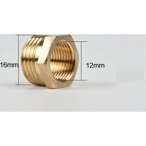 3/8" BSP Male Turn 1/4" BSP Female Brass Pipe Fitting Hex Bushing Fitting Coupler