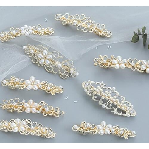 1Pcs Pearl Flower Metal Hair Clip Hairband Comb Bobby Pin Barrette Hairpin Headdress Accessories Beauty Styling Tools