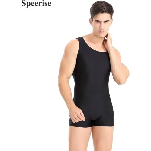 Mans Bumps Fitness Jumpsuit Weightlifting Clothes Lycra Biketard Dance Leotard Dancewear Gymnastics suit Large size Vest