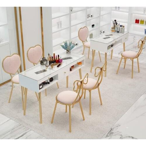 Manicure table and chair set combination Nordic net red single double double layer manicure station special economic ins