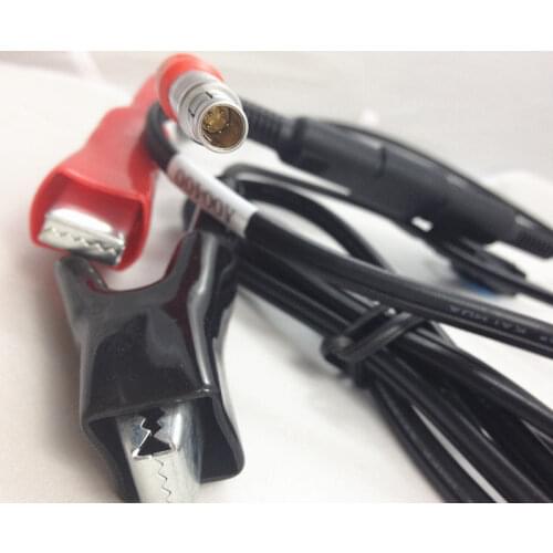 NEW External Power Cable with alligator clips for Topcon GPS HiPer or HiPer Lite