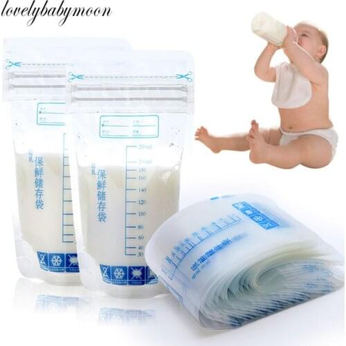 30/60pcs Breast Milk Storage Freezer Bag Disposable Labels Safe Baby Food Storage Feeding Baby Food Storage