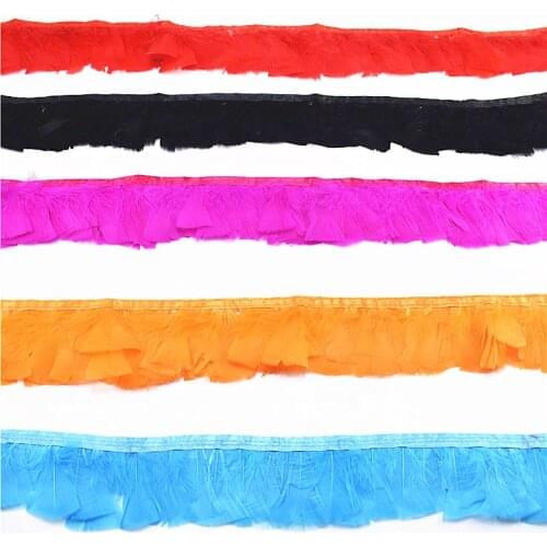 New Natural dyed ringneck pheasant feather ribbon trim 5-10yard8-10cm Decor feathers diy feathers for crafts Stage props plumes