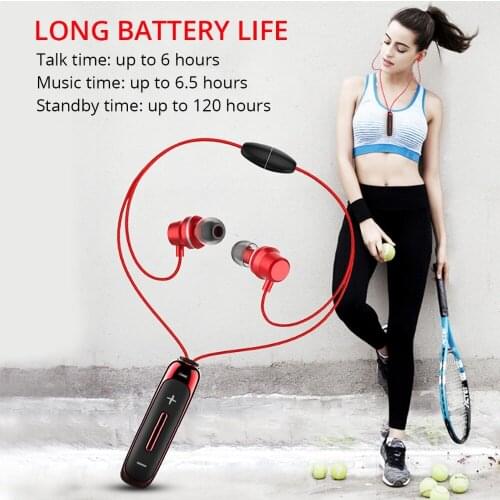 Ouwany Bluetooth Earphone in-ear Wireless Earphones with mic Sport Bass Magnetic Necklace Earpiece in Ear Mobile Phone Earbuds