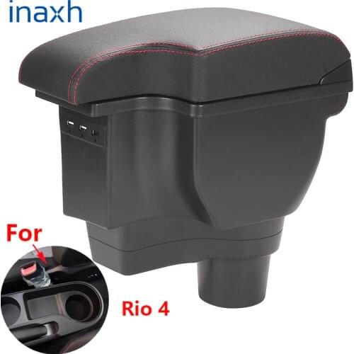 For Kia Rio 4 Armrest For Kia Rio 4 X-Line car armrest box Russi 2017 2018 2019 2020 2021 car accessories interior Easy install