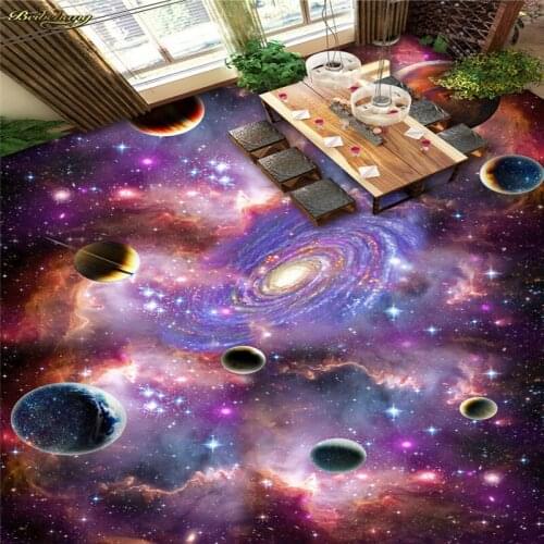 Beibehang Custom Photo Wallpaper Floor Painting Earth World Galaxy 3D 3D Floor Painting papel de parede