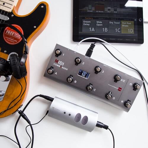 MIDI Commander Guitar Pedal Portable USB MIDI Foot Controller With 10 Foot Switches Matched TS Mini Audio Interface Sound Card