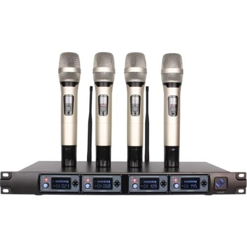 Professional UHF One For four Handheld Wireless Microphone Headset Mikrofon For Stage KTV Outdoor Karaoke Lecture Party Church