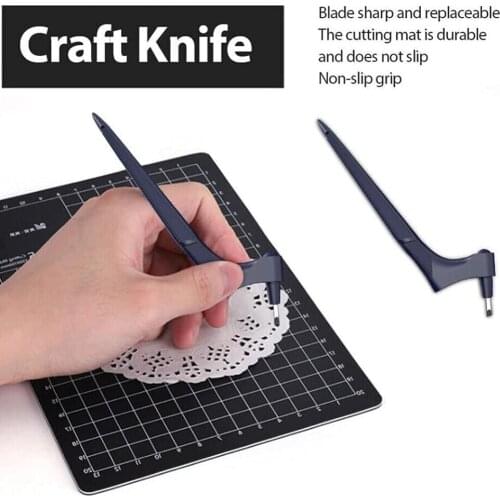 Craft Cutting Paper Carving Tools 360 Rotating Blade Paper-Cutter 3 Replace Blade Craft Cutting Knife DIY Tool