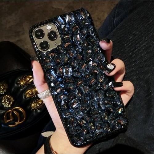 Luxury Bling Diamond Gold Foil Case Cover For Samsung Galaxy Note 20 10 9 8 S21 S20 FE Ultra S10 S9 S8 Plus Clear Crystal Funda