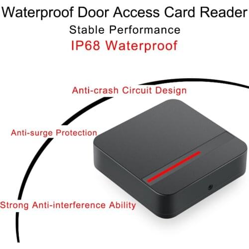 Access Control Card Reader For EM ID M1 MF Waterproof IP68 Outdoor RFID 125KHz/13.56MHZ Proximity Long Range RFID Card Reader