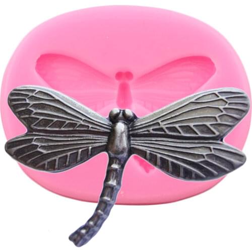 Dragonfly Silicone Molds DIY Party Insect Chocolate Fondant Mold Cupcake Topper Cake Decorating Tools Polymer Clay Candy Moulds