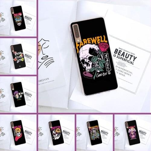 Skull Skeleton Quote Phone Case For Samsung Galaxy A6 A8 Plus 2018 A5 A7 Soft Silicone Back Cover For Samsung A3 A5 A7 2016 2017