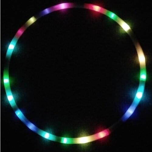 LED Colorful Fitness Circle Performing Arts Abdominal Fat Loss Light Fitness Crossfit Foldable Sport Hoop Gym Fitness Equipments