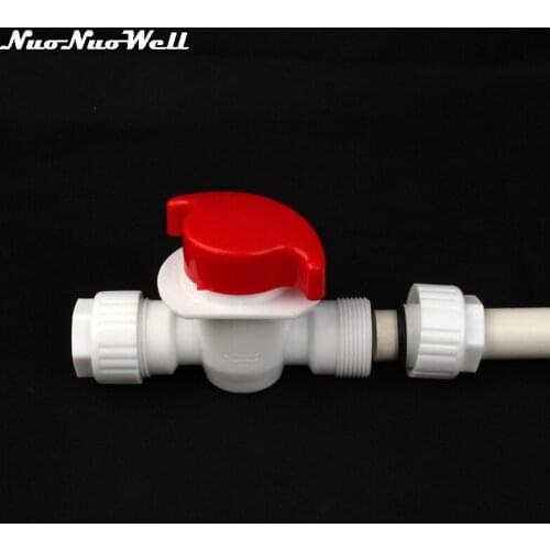1pc NuoNuoWell POM 20mm Tube Valve Quick Connector Water Pipe Fittings Garden Irrigation Watering Adapter plumbing Tools
