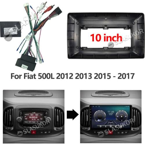 10 inch Android Radio For Fiat Doblog 500L 2012 - 2017 Egea cable and canbus Avanza Rush Power Wiring Harness 2din Car dvd Frame